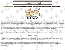 Tablet Screenshot of harrisondogpark.com